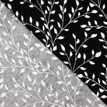 Malha Viscose Branches Preta - Ribes y Casals