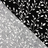 Malha Viscose Branches Preta - Ribes y Casals