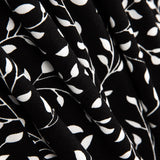 Malha Viscose Branches Preta - Ribes y Casals