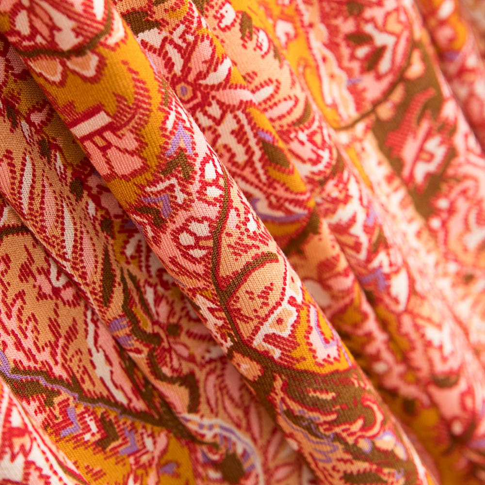 Malha Viscose Paisley Ochre - Ribes y Casals