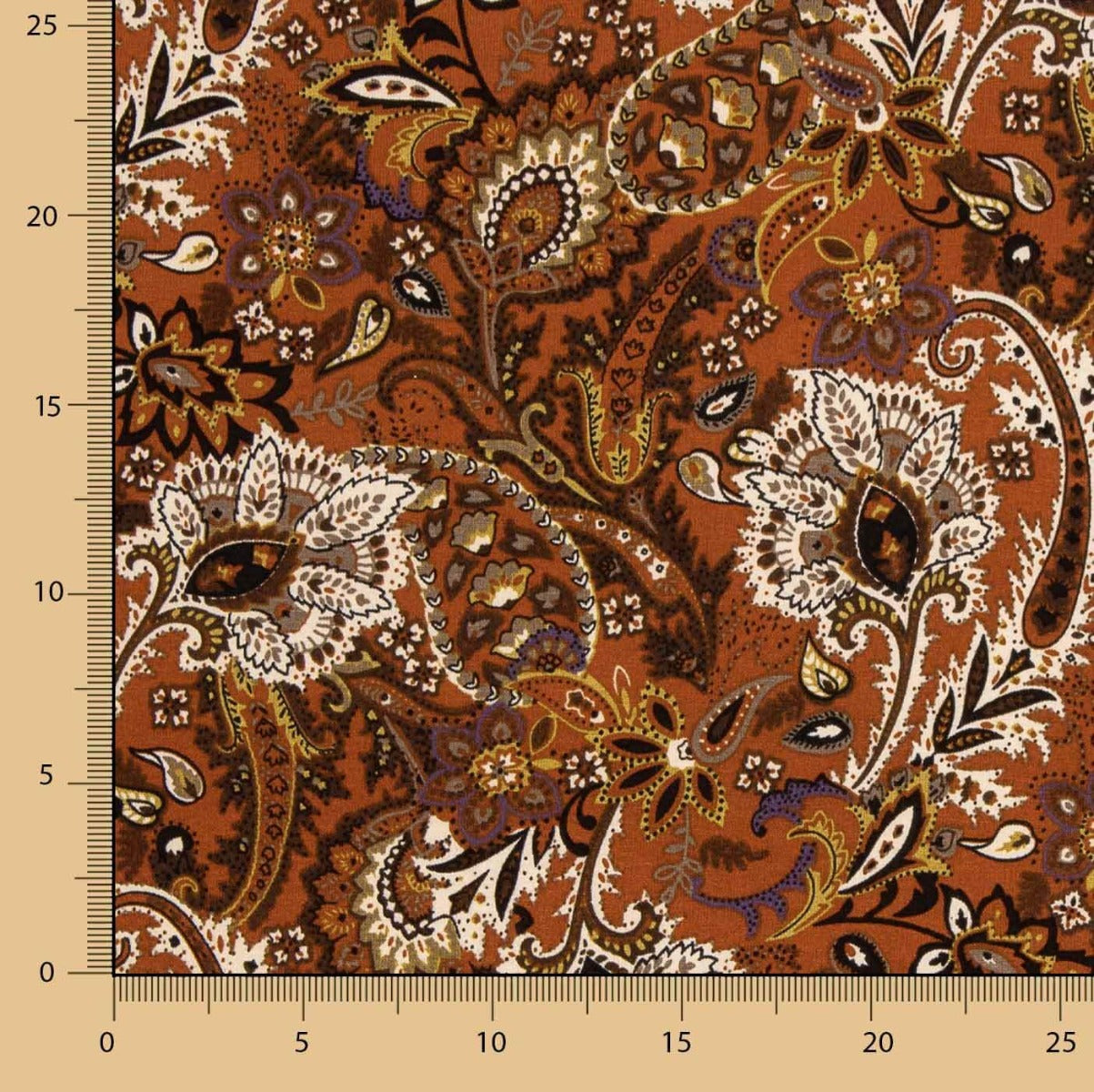 Malha Viscose Cachemire Laranja - Ribes y Casals