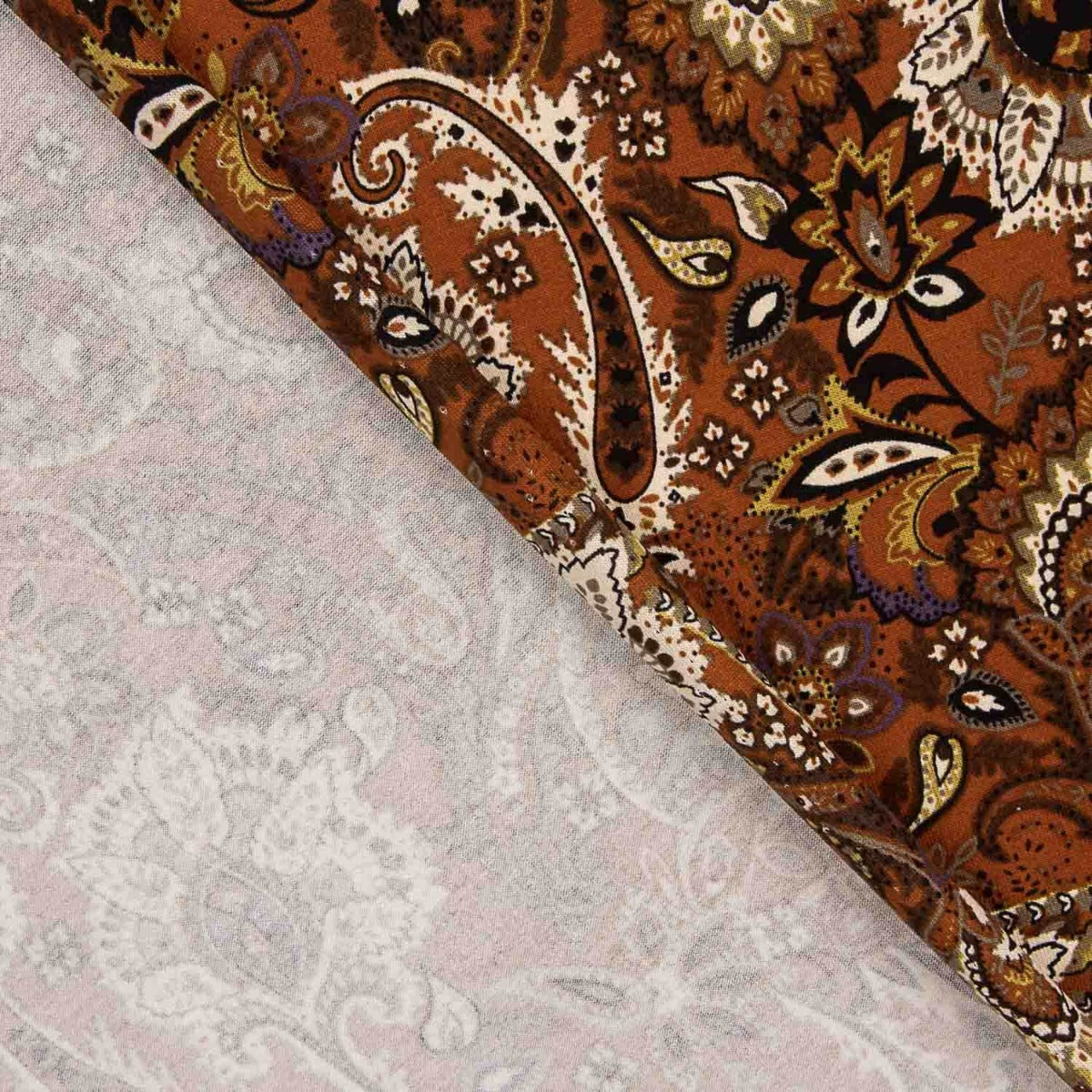 Malha Viscose Cachemire Laranja - Ribes y Casals