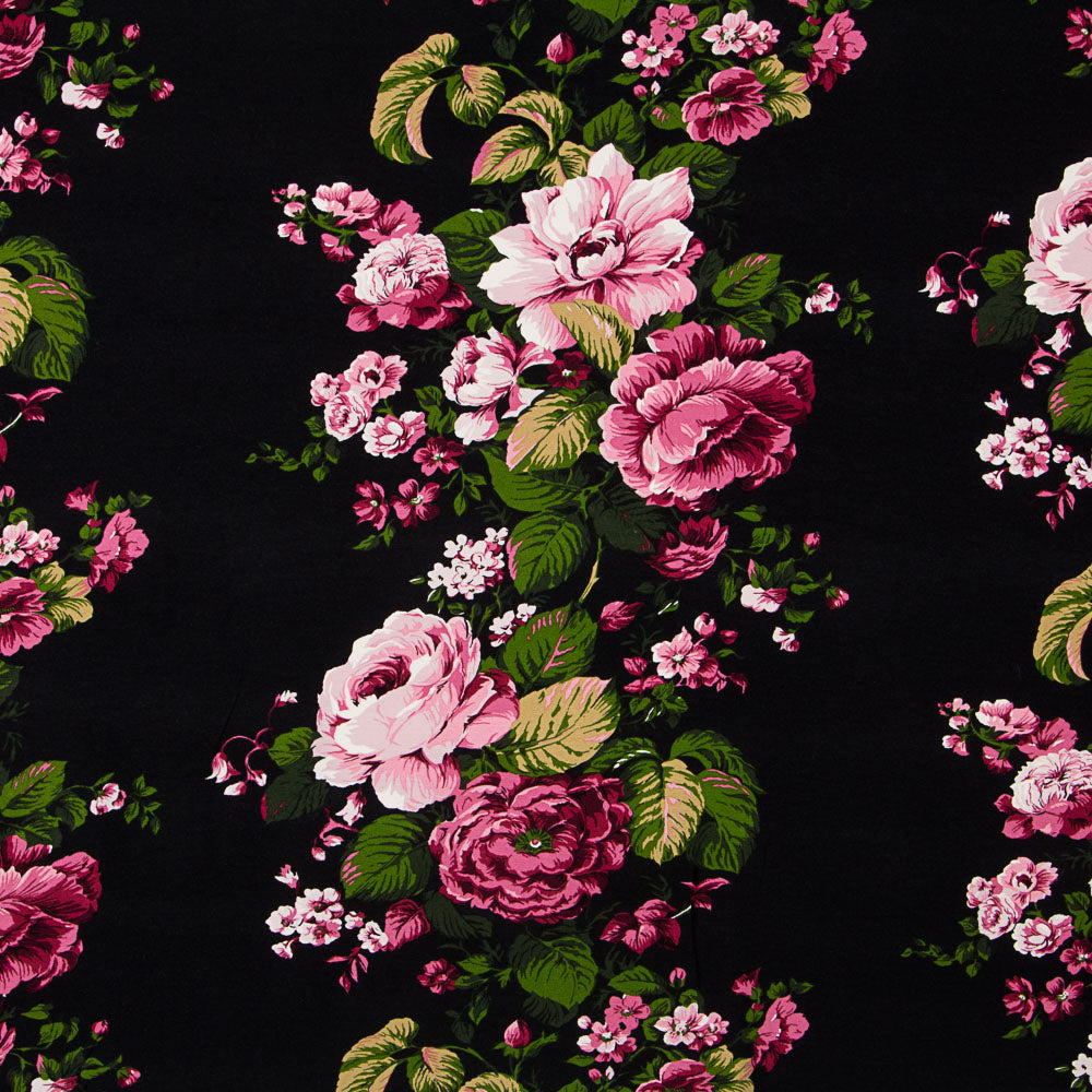 Malha Viscose Cretonne Preto - Ribes y Casals
