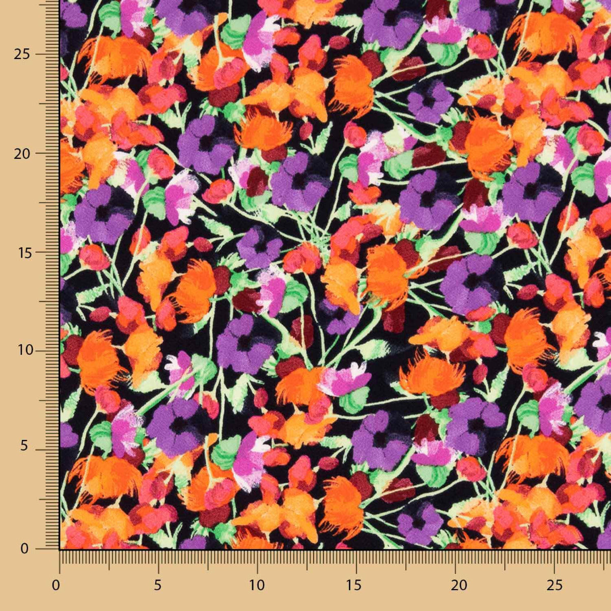 Malha Viscose Dalhia Preta - Ribes y Casals