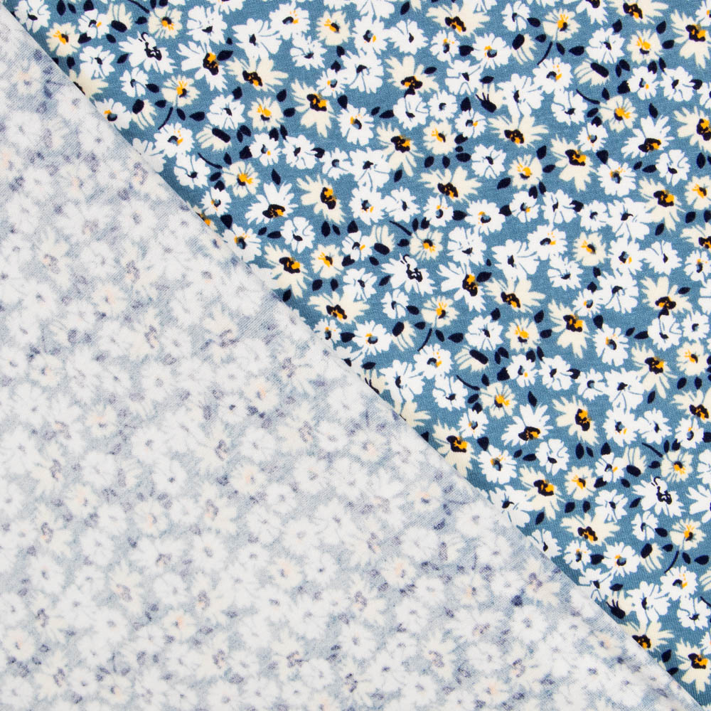 Punto Viscosa Florecitas Azulado - Ribes y Casals