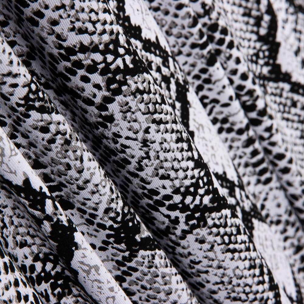 Malha Viscose Ikat Preta - Ribes y Casals