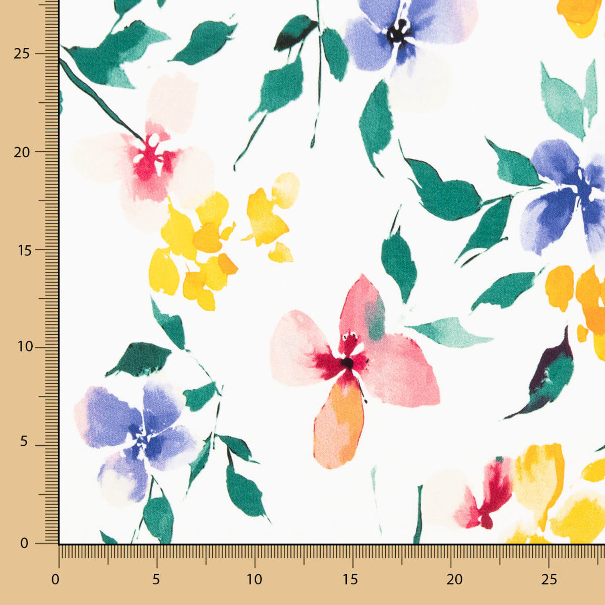 Malha Viscose Jardim Branco - Ribes y Casals