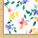 Malha Viscose Jardim Branco - Ribes y Casals