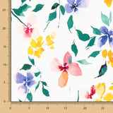 Malha Viscose Jardim Branco - Ribes y Casals