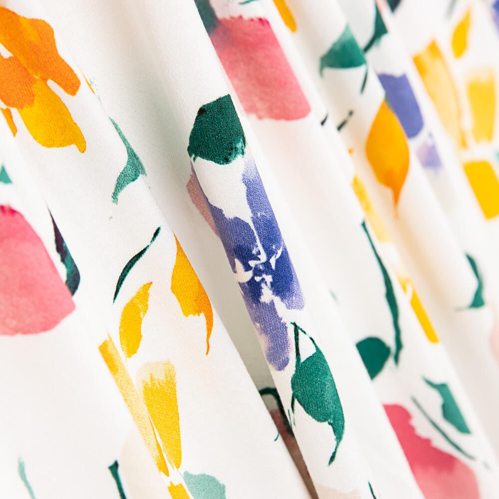 Malha Viscose Jardim Branco - Ribes y Casals