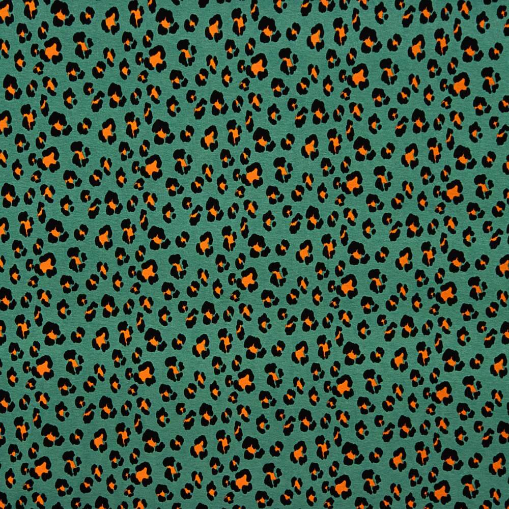 Malha Viscose Leopardo Verde Menta - Ribes y Casals