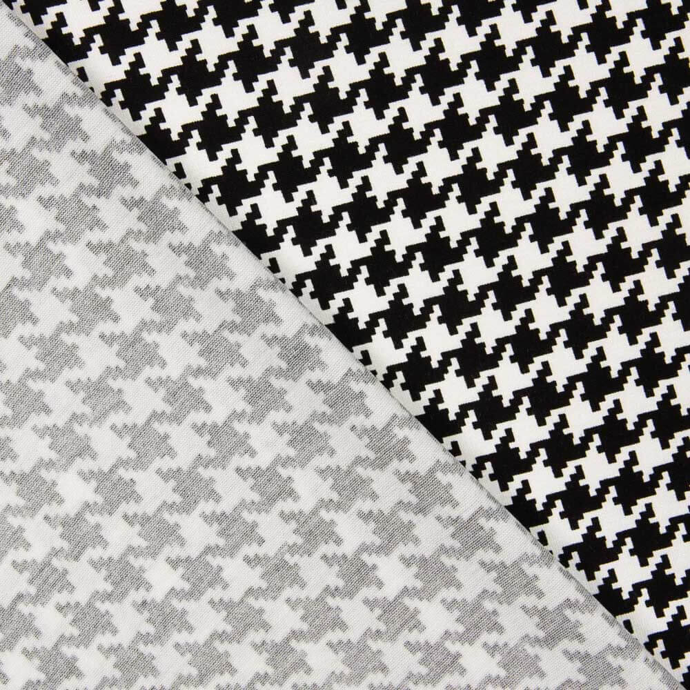 Malha Viscose Pata de Galo Branco - Ribes y Casals