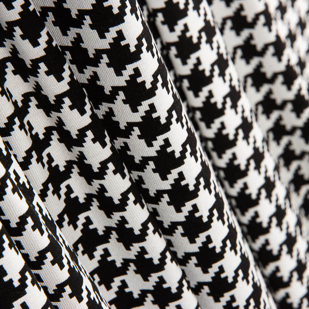 Malha Viscose Pata de Galo Branco - Ribes y Casals