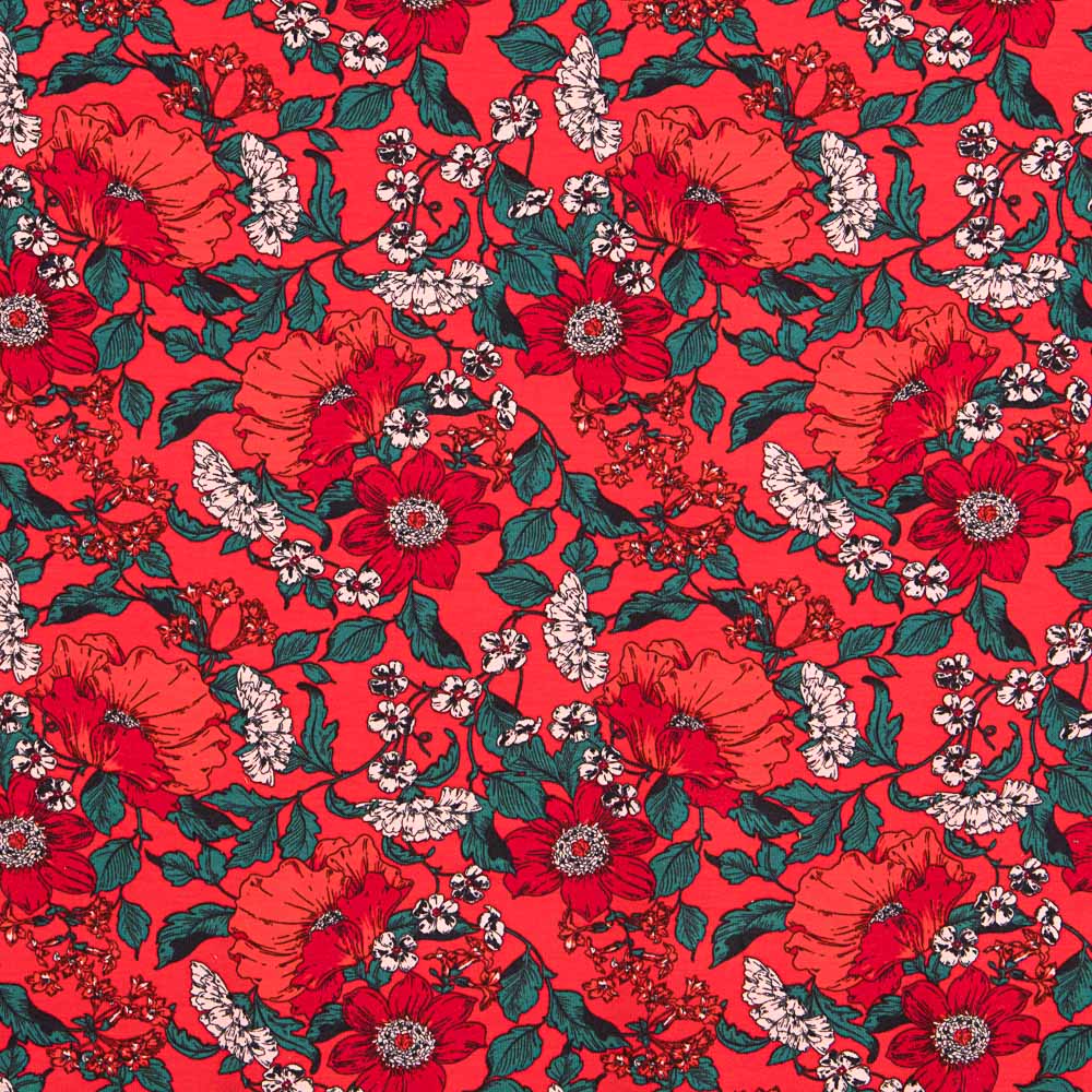 Malha Viscose Retro vermelho - Ribes y Casals