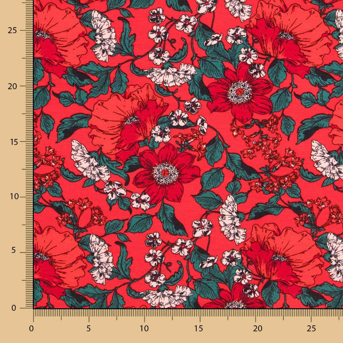 Malha Viscose Retro vermelho - Ribes y Casals