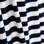 Malha Viscose Listras Marinho 10mm - Ribes y Casals