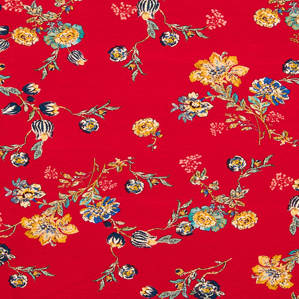 Malha Viscose Retro Vermelho - Ribes y Casals