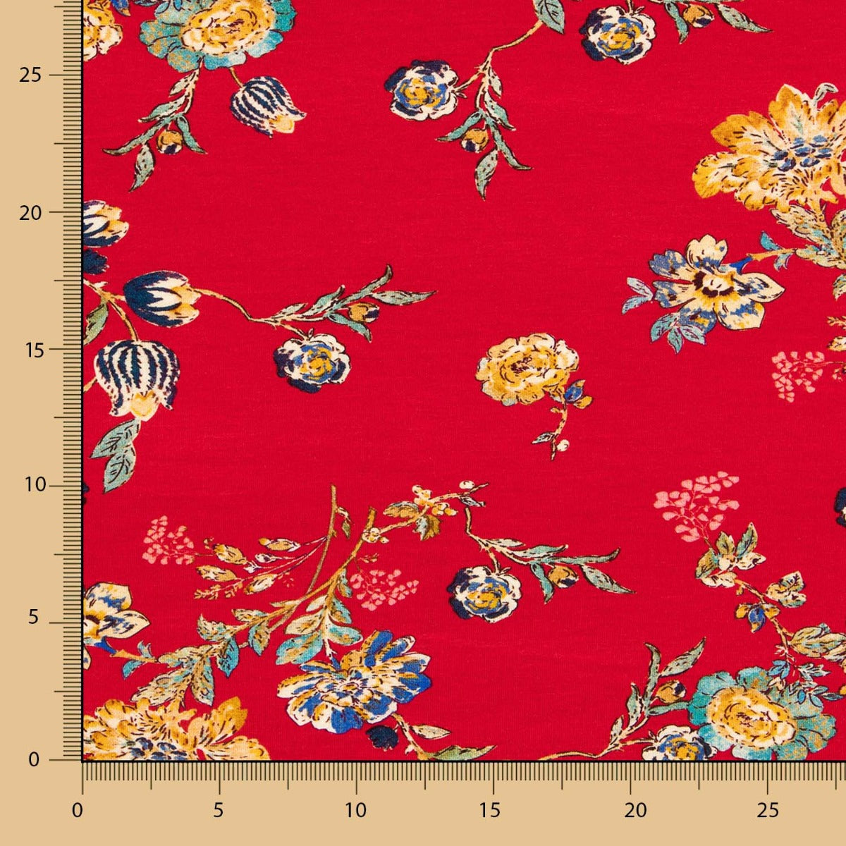 Malha Viscose Retro Vermelho - Ribes y Casals