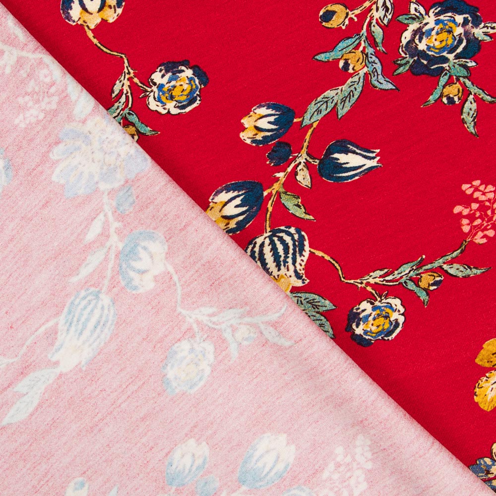 Malha Viscose Retro Vermelho - Ribes y Casals