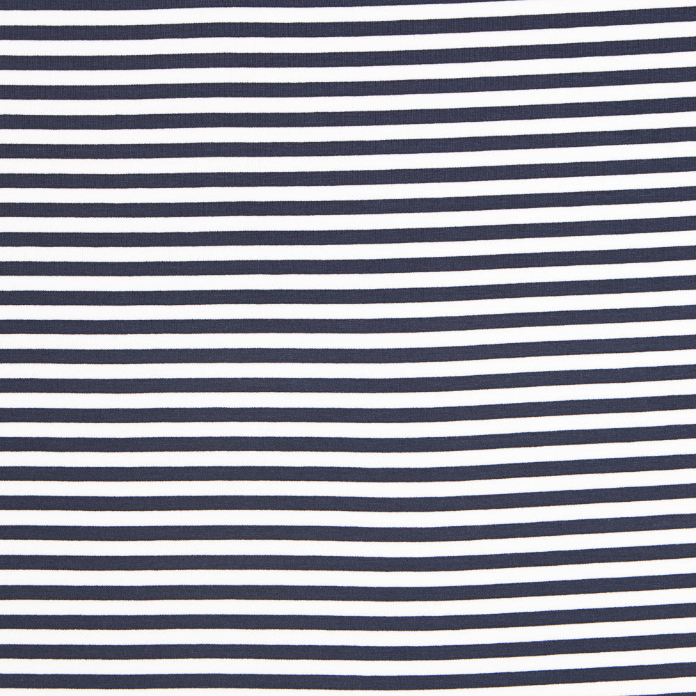 Malha Viscose Listras Azul Marinho - Ribes y Casals