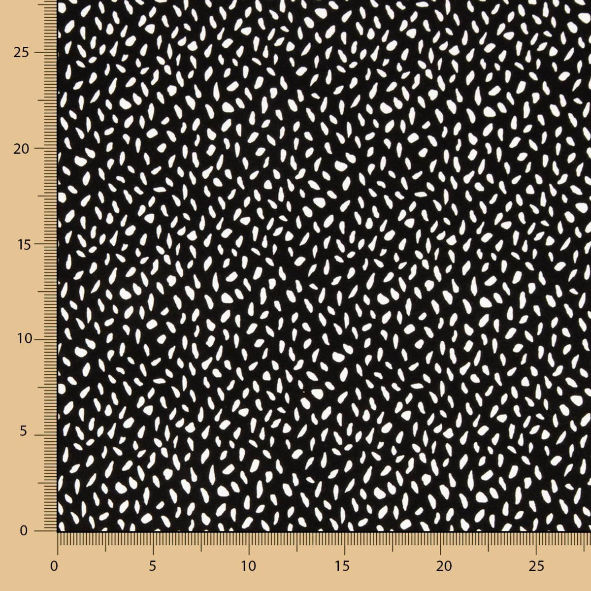 Malha Viscose Tears Branco-Preto - Ribes y Casals