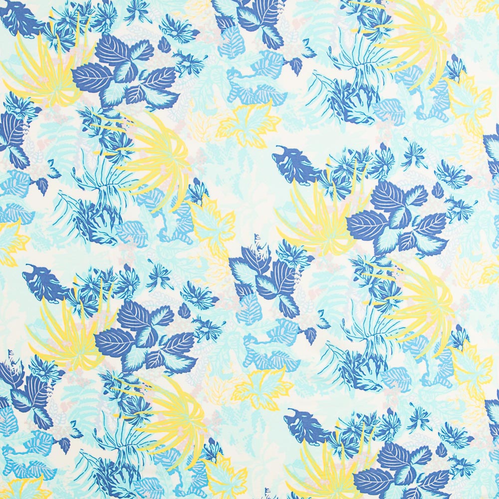 Malha Viscose Tropical Turquesa - Ribes y Casals