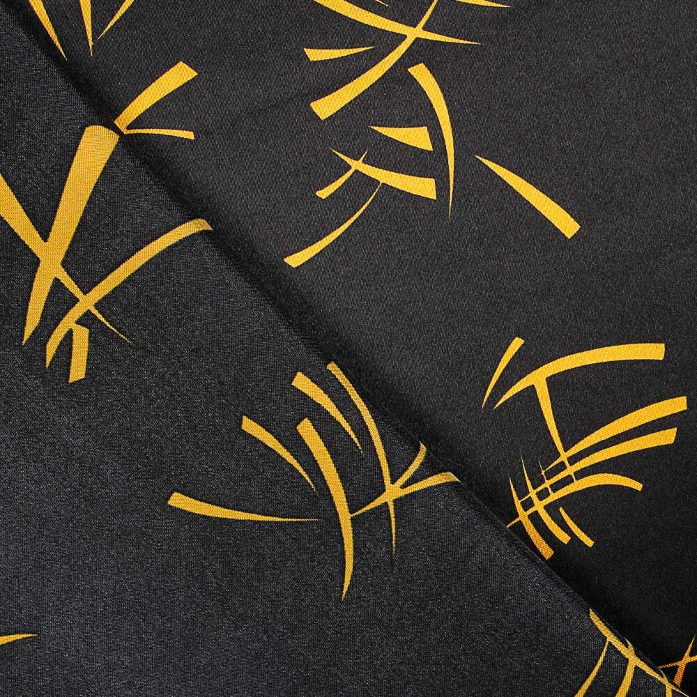 Cetim Carnaval Chinês Preto - Ribes y Casals