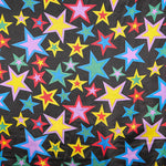 Raso Carnaval Estrellas Negro - Ribes y Casals