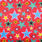 Cetim Carnaval Estrelas Vermelho - Ribes y Casals