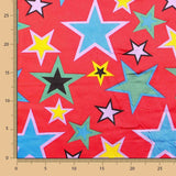 Cetim Carnaval Estrelas Vermelho - Ribes y Casals