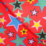 Cetim Carnaval Estrelas Vermelho - Ribes y Casals