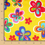 Cetim Carnaval Flor Hippie Amarelo - Ribes y Casals