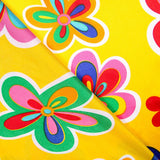 Cetim Carnaval Flor Hippie Amarelo - Ribes y Casals