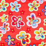 Cetim Carnaval Flor Hippie Vermelho - Ribes y Casals