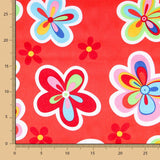 Cetim Carnaval Flor Hippie Vermelho - Ribes y Casals