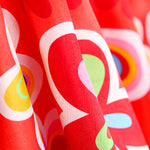 Cetim Carnaval Flor Hippie Vermelho - Ribes y Casals