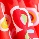 Cetim Carnaval Flor Hippie Vermelho - Ribes y Casals