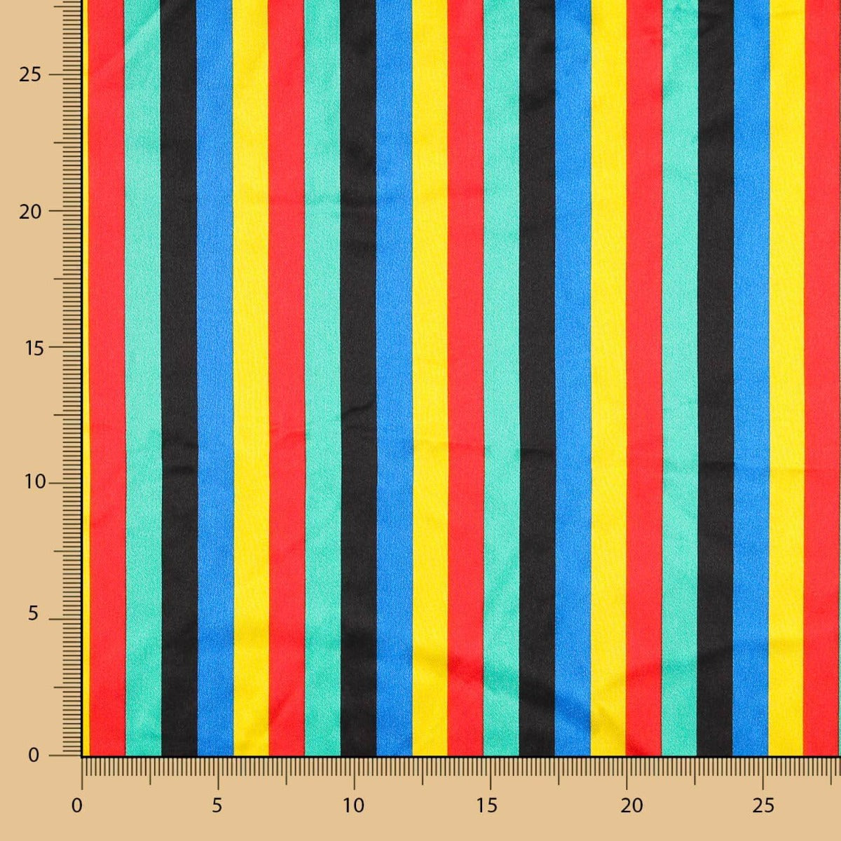 Cetim Carnaval Riscas Multicoloridas - Ribes y Casals