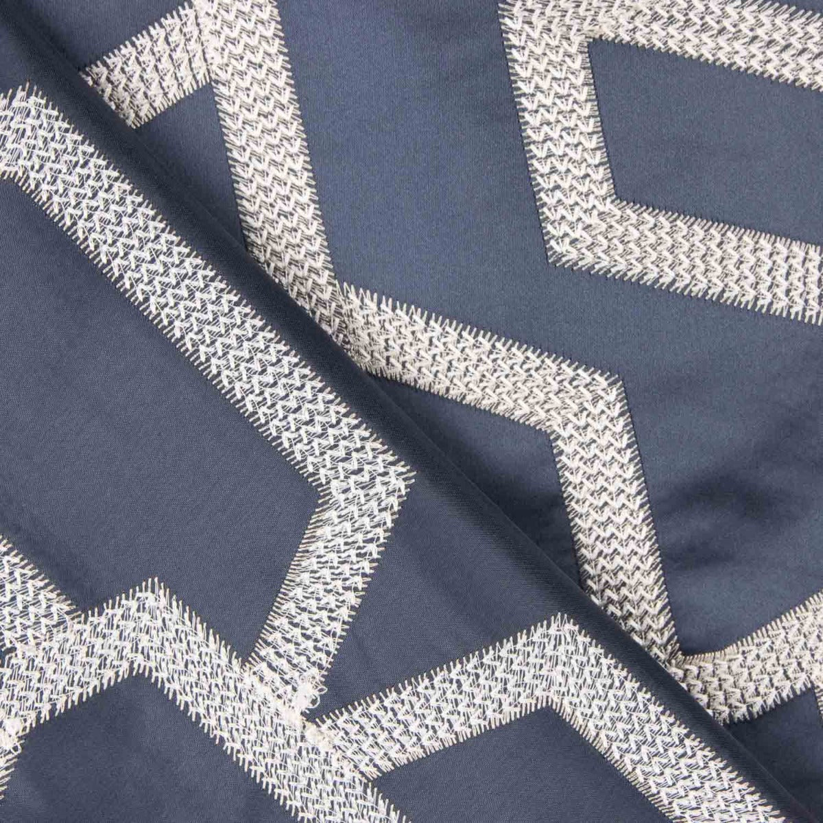 Satinado Poliéster Bordado Marinho - Ribes y Casals