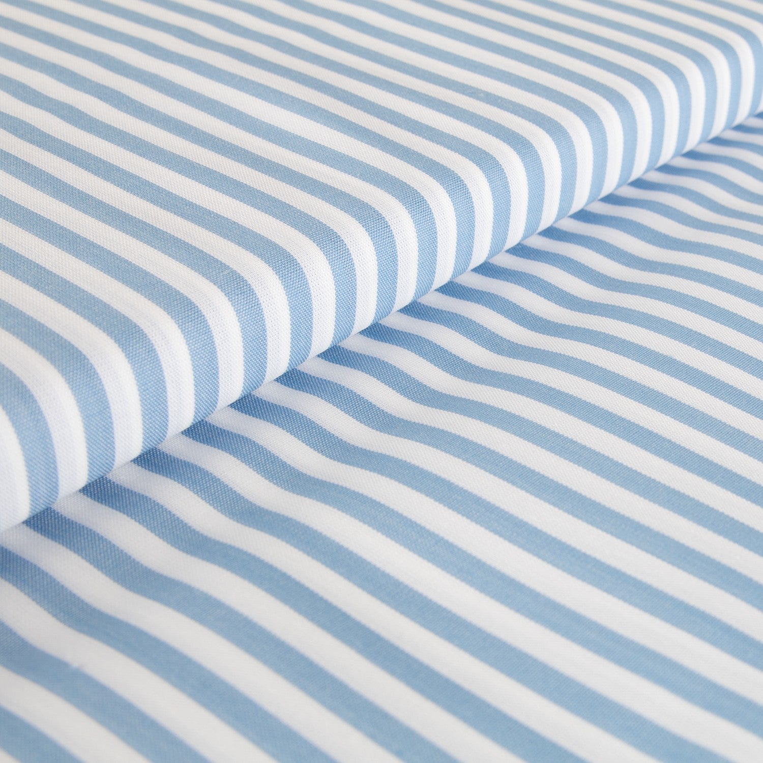 Tecido Listrado Vichy Azul Celeste 6mm - Ribes y Casals