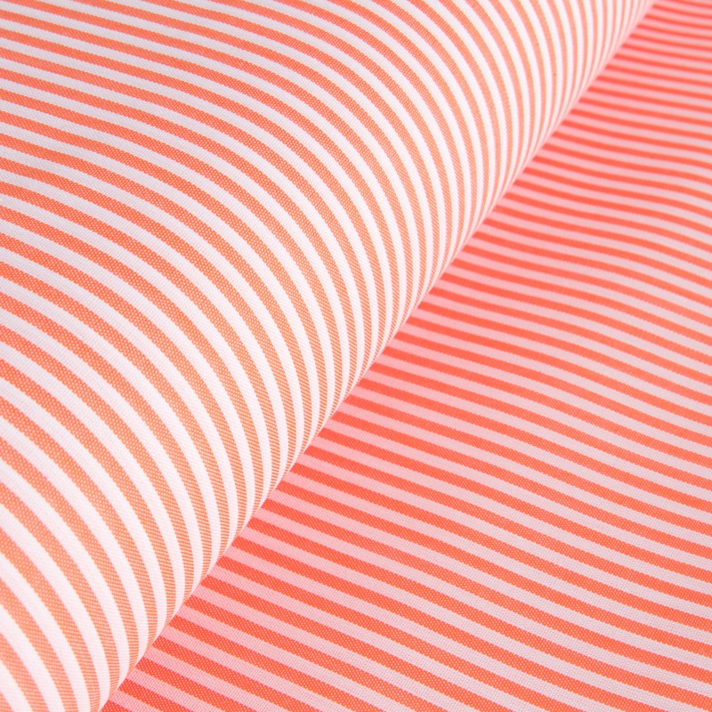 Tecido Listrado Vichy Laranha 3mm - Ribes y Casals