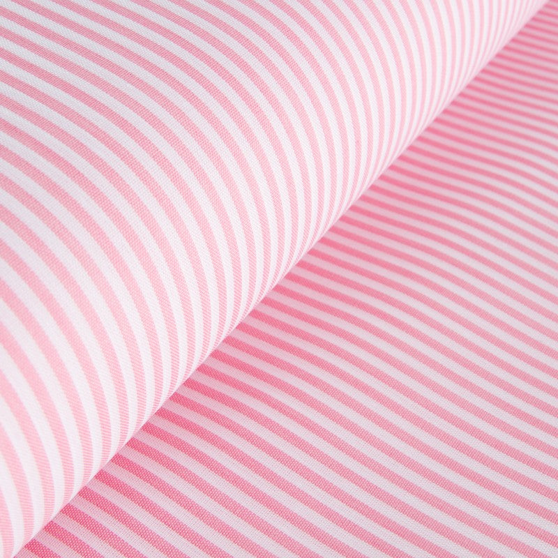 Tecido Listrado Vichy Rosa 3mm - Ribes y Casals