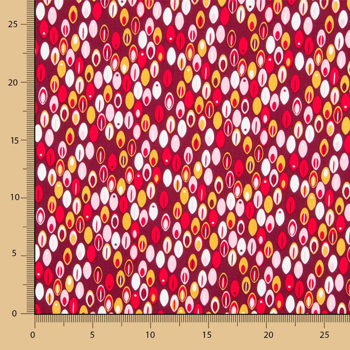 Popelín Círculos Rojo - Ribes y Casals