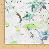 Viscose Faixas Florais Preta - Ribes y Casals