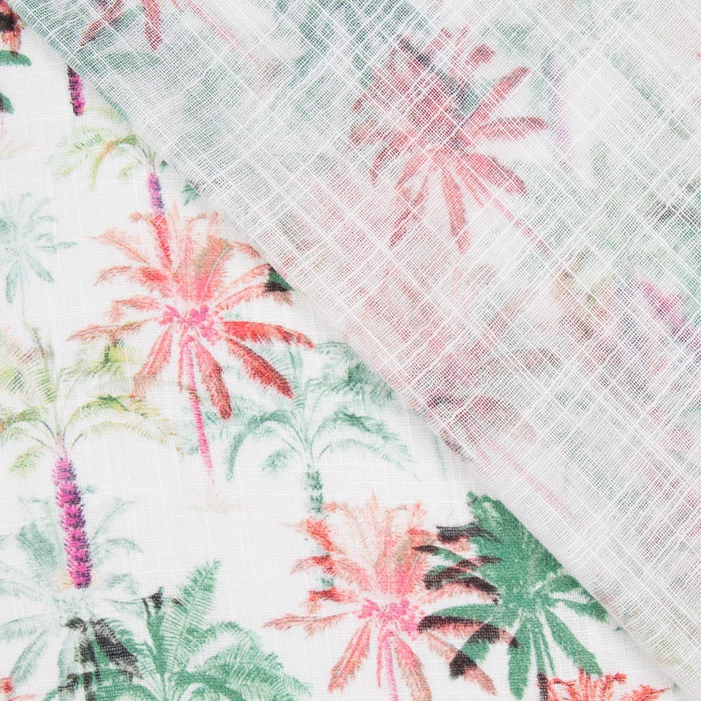 Viscose Faixas Florais Preta - Ribes y Casals