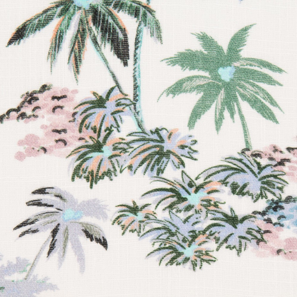 Viscose Faixas Florais Preta - Ribes y Casals