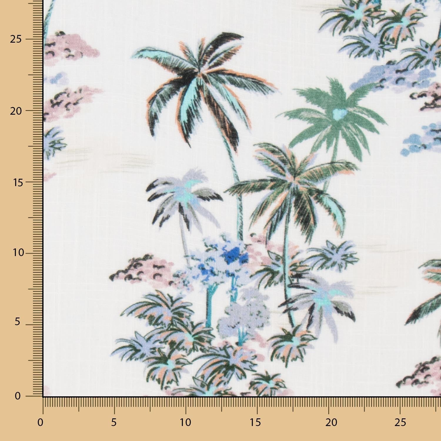 Viscose Faixas Florais Preta - Ribes y Casals