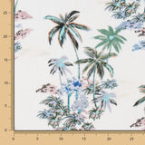 Viscose Faixas Florais Preta - Ribes y Casals