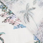 Viscose Faixas Florais Preta - Ribes y Casals