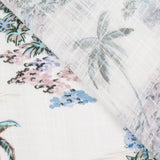 Viscose Faixas Florais Preta - Ribes y Casals